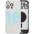 Back Glass With Steel Plate With MagSafe Magnet Pre-Installed Compatible For iPhone 16 Pro Max (Service Pack) (White Titanium) 