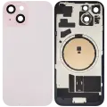 Back Glass With Steel Plate With MagSafe Magnet Pre-Installed Compatible For iPhone 15 (Service Pack) (Pink)