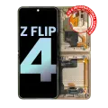 Inner OLED Assembly With Frame Compatible For Samsung Galaxy Z Flip 4 5G (US & International) (Service Pack) (Gold)