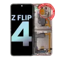 Inner OLED Assembly With Frame Compatible For Samsung Galaxy Z Flip 4 5G (US & International) (Service Pack) (Pink Gold)