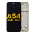 OLED Assembly With Frame Compatible For Samsung Galaxy A54 5G (A546 / 2023) (US & International Version) (Refurbished) (Lime)