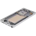 OLED Assembly With Frame Compatible For Samsung Galaxy S25 Ultra 5G (Refurbished) (US & International) (Titanium White Silver)