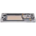 OLED Assembly With Frame Compatible For Samsung Galaxy S25 Ultra 5G (Refurbished) (US & International) (Titanium White Silver)