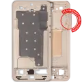 Mid-Frame Housing Compatible For Samsung Galaxy S25 5G (US & International Version) (Pink Gold)