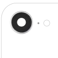 Back Camera Lens With Bracket & Bezel Compatible For iPhone 16e (White) (Premium)