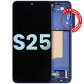 OLED Assembly With Frame Compatible For Samsung Galaxy S25 5G (US & International) (Service Pack) (Navy)