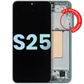 OLED Assembly With Frame Compatible For Samsung Galaxy S25 5G (US & International) (Service Pack) (Mint)