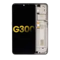 LCD Assembly With Frame Compatible For Nokia G300 (Refurbished) (Meteor Grey)