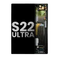 OLED Assembly With Frame Compatible For Samsung Galaxy S22 Ultra 5G (Used OEM Pull: Grade B/C) (Phantom Black)
