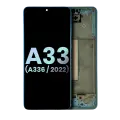 OLED Assembly With Frame Compatible For Samsung Galaxy A33 5G (A336 / 2022) (Service Pack) (Blue)
