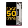 OLED Assembly With Frame Compatible For Motorola Moto Edge 50 Fusion 5G (XT2429 / 2024) (Refurbished) (Hot Pink)
