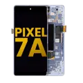 OLED Assembly With Frame (With Finger Print Scanner) Compatible For Google Pixel 7a 5G (Refurbished) (Sea)