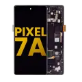 OLED Assembly With Frame (With Finger Print Scanner) Compatible For Google Pixel 7a 5G (Refurbished) (Charcoal) 