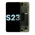 OLED Assembly With Frame Compatible For Samsung Galaxy S23 5G (US & International) (Service Pack) (Cream)