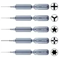 Super Tactile Grip-type Precision Henry Phillips Screwdriver Set 5 in 1 (Torx T2 / Phillips 2.00mm / Pentalobe 0.8MM / Tri-Wing / 1.5MM Phillips) (Qianli)