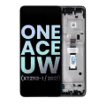 LCD Assembly With Frame Compatible For Motorola One 5G Ace UW (XT2113-1 / 2021) (Genuine OEM) (Volcanic Grey)
