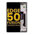 OLED Assembly With Frame Compatible For Motorola Moto Edge 50 Fusion 5G (XT2429 / 2024) (Refurbished) (Forest Blue)