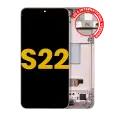 OLED Assembly With Frame Compatible For Samsung Galaxy S22 5G (US & International Version) (Refurbished) (Pink Gold)