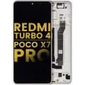 OLED Assembly With Frame Compatible For Xiaomi Redmi Turbo 4 / Xiaomi Poco X7 Pro (Refurbished) (White)