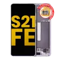 OLED Assembly With Frame Compatible For Samsung Galaxy S21 FE 5G (US & International Version) (Refurbished) (Lavender)