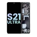 OLED Assembly With Frame Compatible For Samsung Galaxy S21 Ultra 5G (Service Pack) (Phantom Navy)