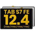 LCD Assembly Without Frame Compatible For Samsung Galaxy Tab S7 FE 12.4"(T730 / T733 / T735 / T736) (2021) (Refurbished) (Black)