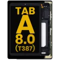 LCD Assembly With Frame Compatible For Samsung Galaxy Tab A 8.0" (T387) (Refurbished) (Black)