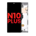 OLED Assembly With Frame Compatible For Samsung Galaxy Note 10 Plus / 5G (Aftermarket Plus) (Aura White)
