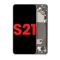 OLED Assembly With Frame Compatible For Samsung Galaxy S21 5G (Aftermarket Plus) (Phantom Gray)