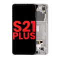 OLED Assembly With Frame Compatible For Samsung Galaxy S21 Plus 5G (Aftermarket Plus) (Phantom Silver)