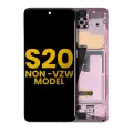 OLED Assembly With Frame Compatible For Samsung Galaxy S20 5G (Non-Verizon 5G UW Frame) (Refurbished) (Cloud Pink)