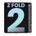 Inner OLED Assembly With Frame Compatible For Samsung Galaxy Z Fold 2 5G (US & International) (Service Pack) (Mystic Black)