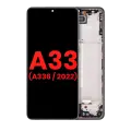 OLED Assembly With Frame Compatible For Samsung Galaxy A33 5G (A336 / 2022) (Aftermarket Plus) (Black)