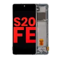OLED Assembly With Frame Compatible For Samsung Galaxy S20 FE 4G / 5G (Aftermarket Plus) (Cloud White)