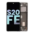 OLED Assembly With Frame Compatible For Samsung Galaxy S20 FE 4G / 5G (Service Pack) (Cloud White)