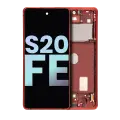 OLED Assembly With Frame Compatible For Samsung Galaxy S20 FE 4G / 5G (Service Pack) (Cloud Red)