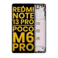 OLED Assembly With Frame Compatible For Xiaomi Redmi Note 13 Pro 4G / Xiaomi Poco M6 Pro 4G (Refurbished) (Forest Green)