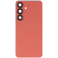 Back Cover Glass With Camera Lens Compatible For Samsung Galaxy S25 5G (No Logo) (Aftermarket Plus) (Coral Red)