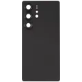 Back Cover Glass With Camera Lens Compatible For Samsung Galaxy S25 Ultra 5G (No Logo) (Aftermarket Plus) (Titanium Black)