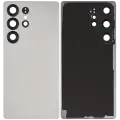 Back Cover Glass With Camera Lens Compatible For Samsung Galaxy S25 Ultra 5G (No Logo) (Aftermarket Plus) (Titanium White)