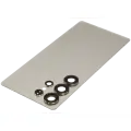 Back Cover Glass With Camera Lens Compatible For Samsung Galaxy S25 Ultra 5G (No Logo) (Aftermarket Plus) (Titanium Gray)