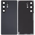 Back Cover Glass With Camera Lens Compatible For Samsung Galaxy S25 Ultra 5G (No Logo) (Aftermarket Plus) (Titanium Jet Black)