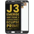 LCD Assembly Without Frame Compatible For Samsung Galaxy J3 / Emerge / Amp Prime 2 / Express Prime 2 / Eclipse / Prime   (J327 / 2017)  (Refurbished) (Black)
