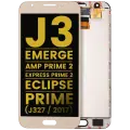 LCD Assembly Without Frame Compatible For Samsung Galaxy J3 / Emerge / Amp Prime 2 / Express Prime 2 / Eclipse / Prime   (J327 / 2017)  (Refurbished) (Gold)