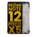 OLED Assembly With Frame Compatible For Xiaomi Redmi Note 12 5G / Poco X5 (Refurbished) (All Colors)
