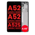 OLED Assembly With Frame Compatible For Samsung Galaxy A52 4G (A525 / 2021) / A52 5G (A526 / 2021) / A52S 5G (A528 / 2021) (6.46") (Aftermarket Plus) (Awesome Black)