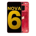 LCD Assembly With Frame Compatible For Huawei Nova 6 5G (Refurbished) (Red)