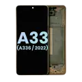 OLED Assembly With Frame Compatible For Samsung Galaxy A33 5G (A336 / 2022) (Service Pack) (Peach)
