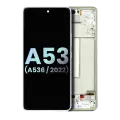 OLED Assembly With Frame Compatible For Samsung Galaxy A53 5G (A536 / 2022) (Service Pack) (White)