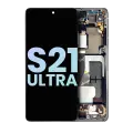 OLED Assembly With Frame Compatible For Samsung Galaxy S21 Ultra 5G (Service Pack) (Phantom Black)